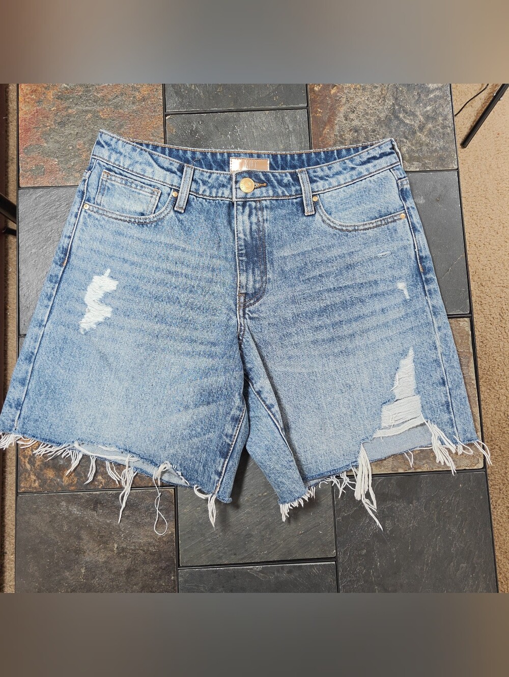 KUT Women’s Size 6 Blue Denim Cutoff Shorts Distressed